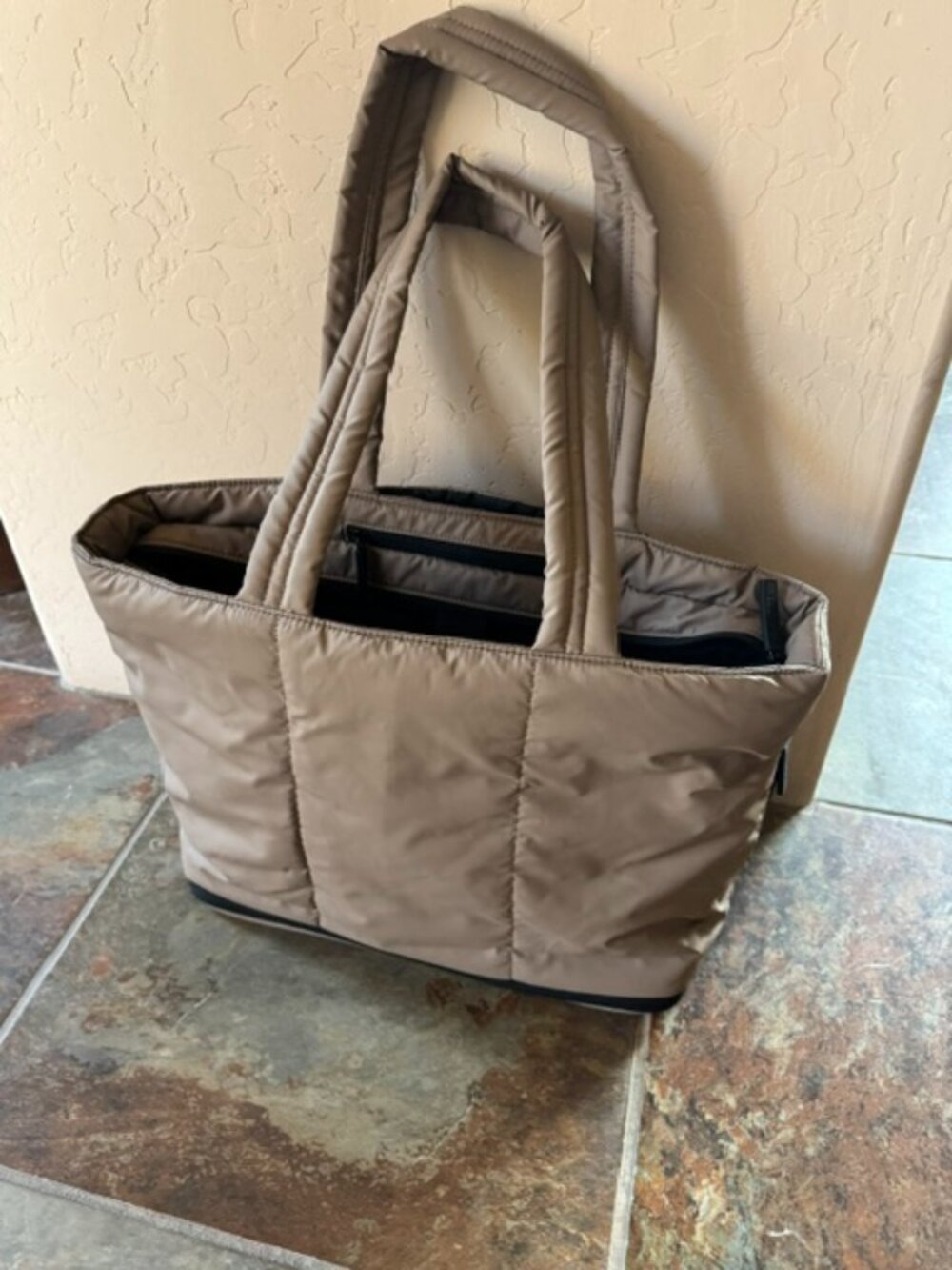 Calpak Luka Expandable Laptop Tote in Chocolate - Picture 2 of 4